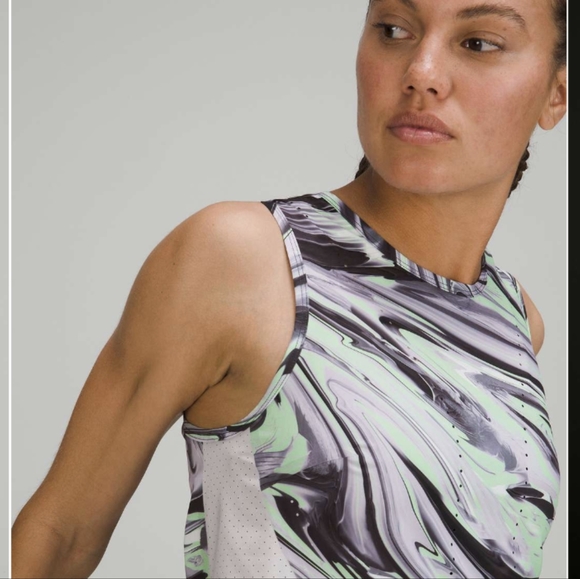 Lululemon Swift Ventilated Running Tank Top Paint Glide Warp Multi - Picture 3 of 11